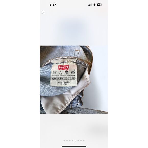 Vintage Levi’s 501 Jeans Size 33x30 Distressed Light Wash Button Fly USA - Picture 5 of 8